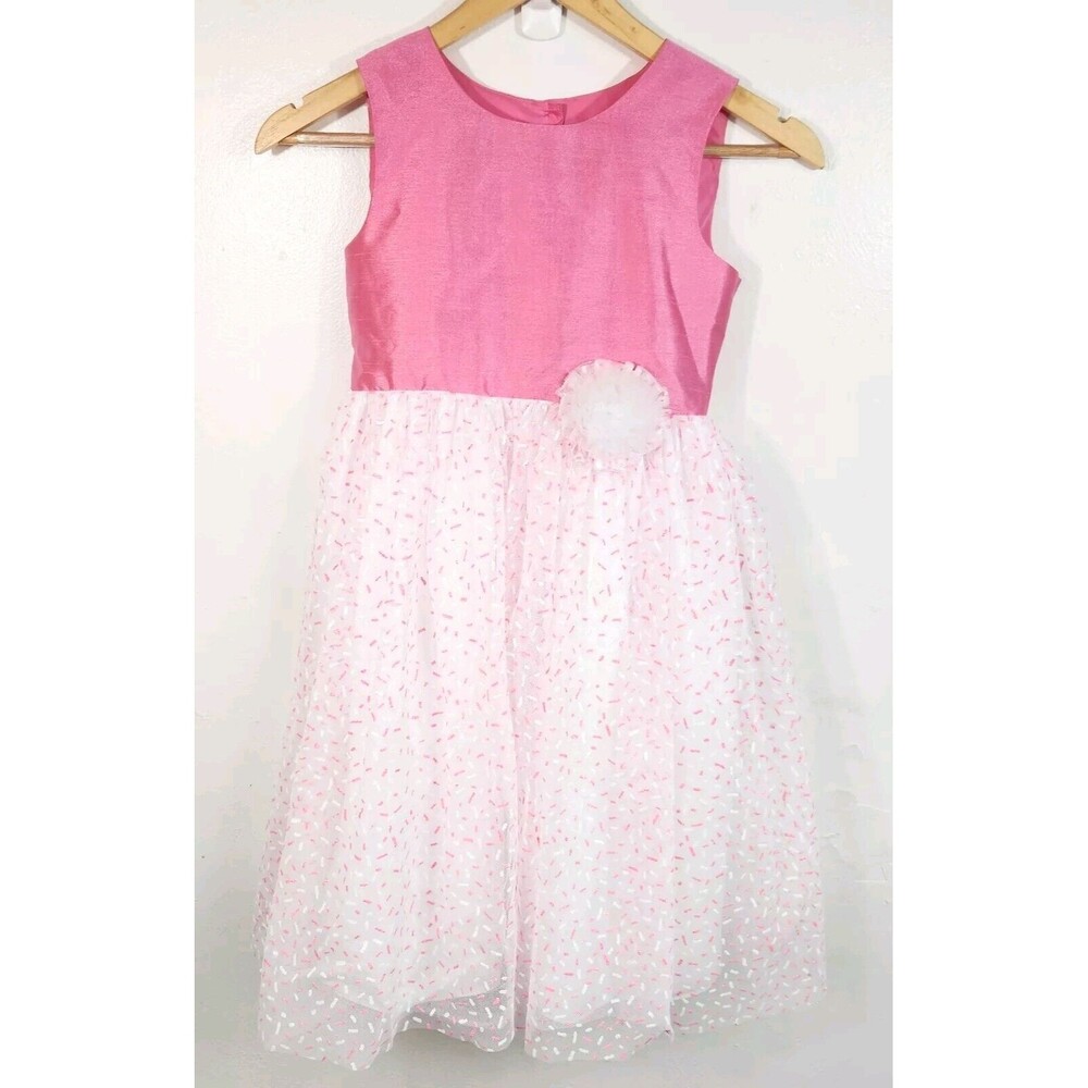 Marmellata Girls Fancy Pink Dress Formal Party Holiday Wedding Size 8